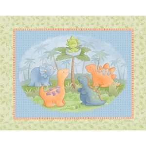  Cute A Saurus   Bordered Wall Mural