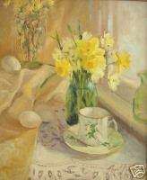 Daffodils in a Sunny Window, Original Oil, Aycock  