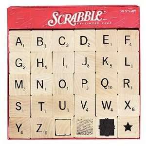 EK Success Mounted Stamp Set SCRABBLE ALPHABET For Scrapbooking, Card 