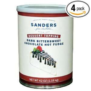 Sanders Bittersweet Fudge Dessert Topping, 42 Ounce Containers (Pack 