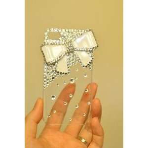   Bow Tie Pattern Hard Case/Cover/Protector(White Bow with Clear Case