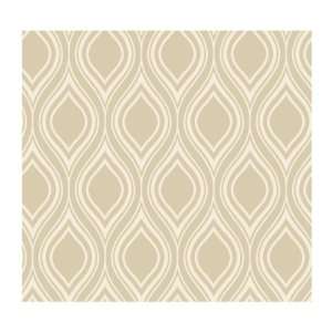  York Wallcoverings Tres Chic BL0328 Ogee Wallpaper, Taupe 