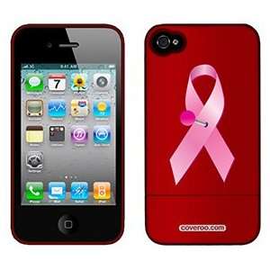  Pink Ribbon Pin on Verizon iPhone 4 Case by Coveroo 