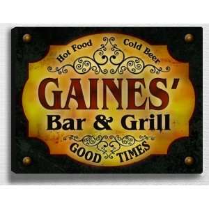  Gainess Bar & Grill 14 x 11 Collectible Stretched 