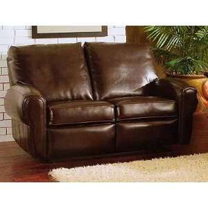    San Marino Chocolate Leather Match Love Seat Furniture & Decor