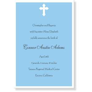   Shower Invitations   Blue Cross Invitation