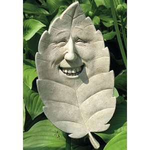  Cast Stone SAMMY SHADE Leaf Face Plaque Home & Garden 