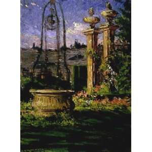   James Carroll Beckwith   24 x 32 inches   In the Gardens of the Villa