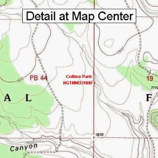  USGS Topographic Quadrangle Map   Collins Park, New Mexico 