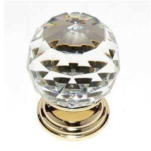  JVJ Hardware 38824 Faceted Ball Crystal Pure Elegance Knob 