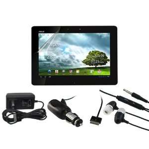   Charger + Travel Car Charger + Earphone w/mic for ASUS Eee Pad