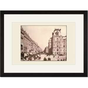   Matted Print 17x23, Rue St. Antoine and Hotel de Ville