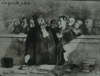 Original 184/500 Honore Daumier Les Gens De Justice Drypoint Etching 