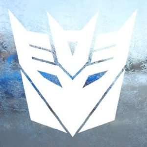  DECEPTICONS TRANSFORMERS White Decal Laptop Window White 