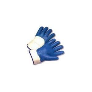 Nitrile Palm Coated w/ Safety Cuff Gloves (Sold by Dozen) Size Medium 