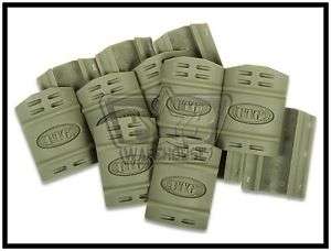 UTG Tactical Rubber Rail Guard Covers OD Green   12 PK   RB HP12G A 