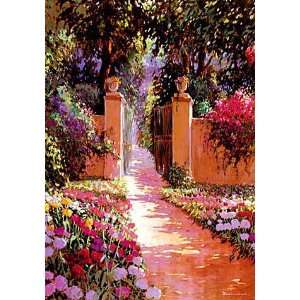  The Flower Path by Andr Bertounesque. Size 20.00 X 26.00 