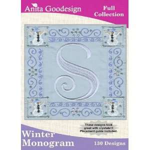  Anita Goodesign Embroidery Designs Cd Winter Monogram 