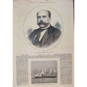   Portrait Castelar Spain Yacht Deerhound Civil War 1873