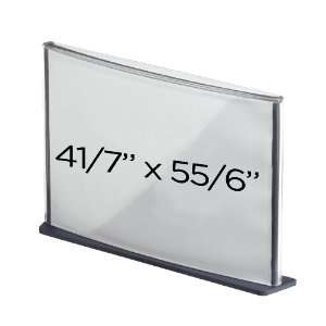   Signage Holder, Fits up to 4 1/7  x 5 5/6 Sheets, Charcoal (SA6.11