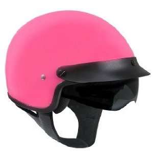  Outlaw V558 Pink Glossy Dual Visor Motorcycle Half Helmet 