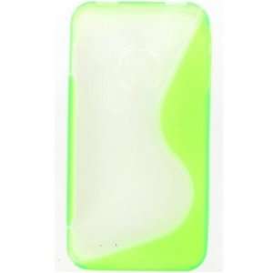  Apple iPhone 4/CDMA/4S Green S Shape TPU PC Case Skin Case 