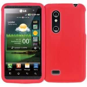  LG Optimus 3D/Thrill 4G Silicone Case (Red) Cell Phones 