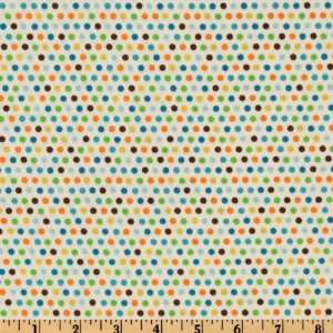   44 Wide I Heart Dots Blue Fabric By The Yard Arts, Crafts & Sewing