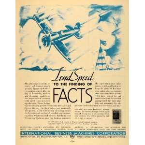 1933 Ad International Business Machines IBM Airplane   Original Print 
