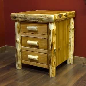  Cottage 3 Drawer Rustic Nightstand