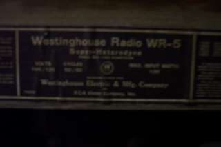 VINTAGE WESTINGHOUSE RADIO ON STAND WR 5  