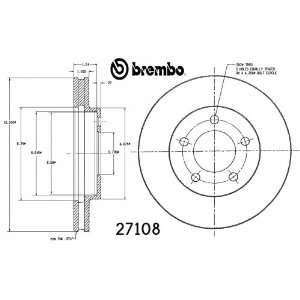  Brembo BDR27108 Brake Rotor Automotive