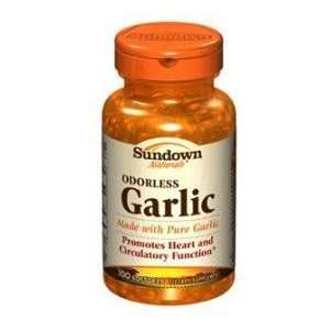  Sundown Garlic Odorless Softgels 75mg 100 Health 