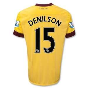  Arsenal 10/11 DENILSON Away Soccer Jersey Sports 