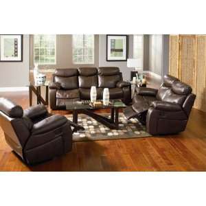 Denisa 3 PC Leather Livingroom Set 