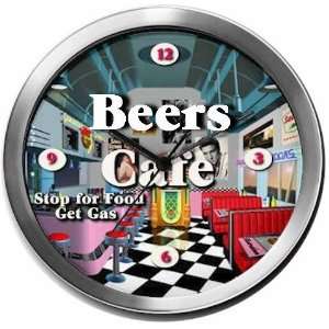  BEERS 14 Inch Cafe Metal Clock Quartz Movement Kitchen 