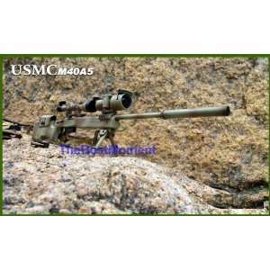  M40A5 16 Scale Action Figure Sniper Rifle Gun Marine USMC Desert 