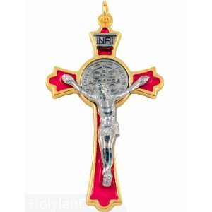 Saint Benedict Crucifix   Pink 