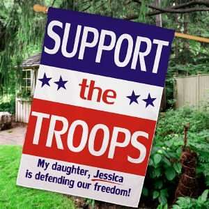  Personalized Support Our Troops House Flag Patio, Lawn 