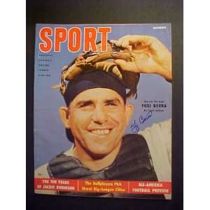  Yogi Berra New York Yankees Autographed October 1955 Sport 