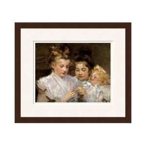 Berthe And Marjorie With Their Doll Framed Giclee Print 