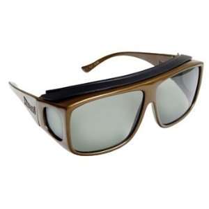 Fitovers Classic Sport Sunglasses Large Bronze Frame w/Polarized Gray 