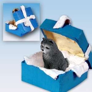  Chow Chow Blue Gift Box Dog Ornament   Blue
