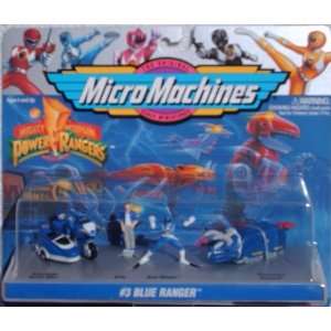   Micro Machines Set #3 Billy Blue Ranger (1994 Galoob) Toys & Games