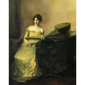   Oil Reproduction   Thomas Wilmer Dewing   32 x 40 inches   The Lute