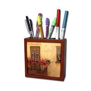   Afternoon   Tile Pen Holders 5 inch tile pen holder