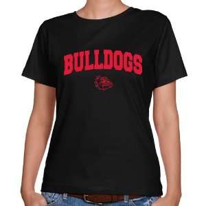 Gonzaga Bulldogs Ladies Black Logo Arch Classic Fit T shirt  