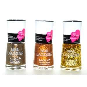  Gold Stike 3 Piece Color Nail Lacquer Combo Set   Gold 