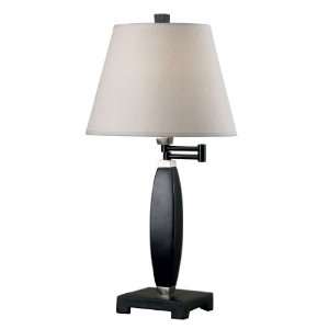  Kenroy Blaine Swing Arm Accent Lamp   Black with Brushed 