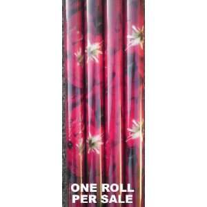   Poinsettia Christmas Wrapping Paper   One Roll